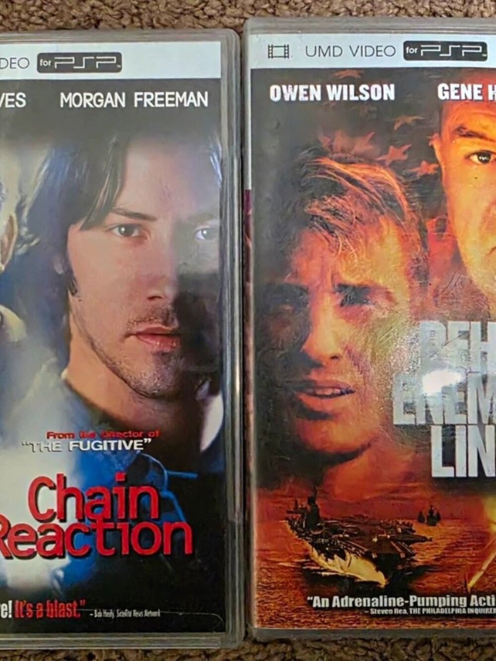 Chain Reaction / Behind Enemy Lines UMD Videos for PSP PG-13 Widescreen